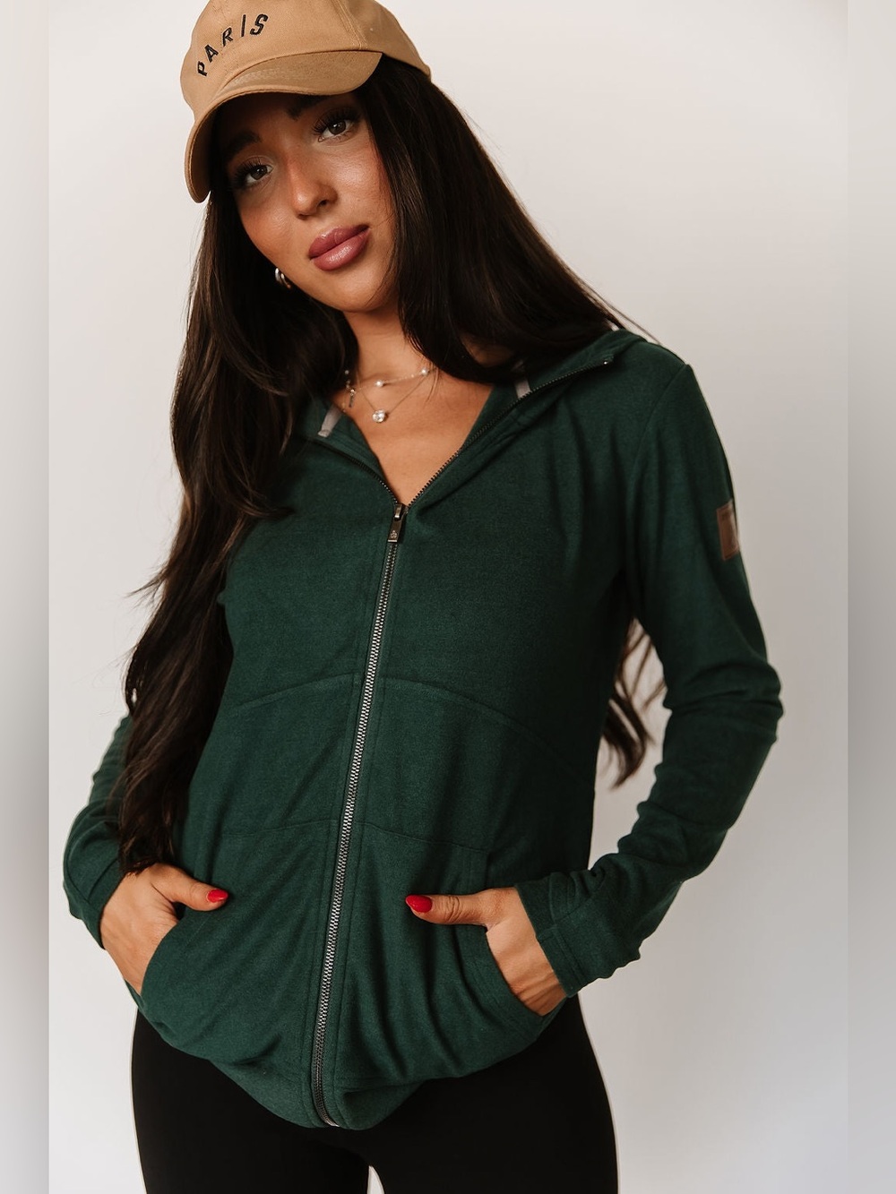 AMPERSAND AVE Evergreen Full Zip Cozy Comfortable Versatile Hoodie Size Large